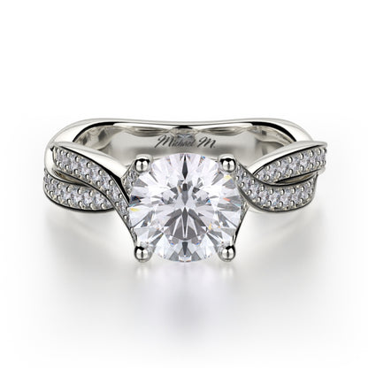 MICHAEL M 18k White Gold Engagement Ring R709-1-25-18W