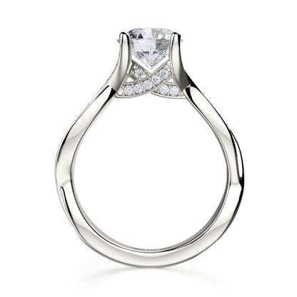 MICHAEL M 18k White Gold Engagement Ring R709-1-25-18W