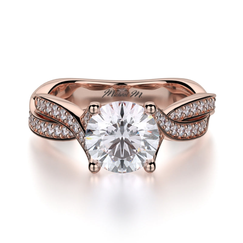 MICHAEL M 18k Rose Gold Engagement Ring R709-1-25-18R
