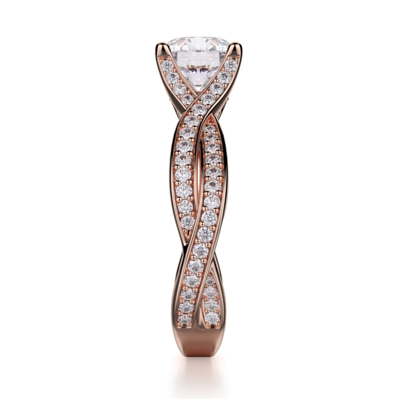 MICHAEL M 18k Rose Gold Engagement Ring R709-1-25-18R