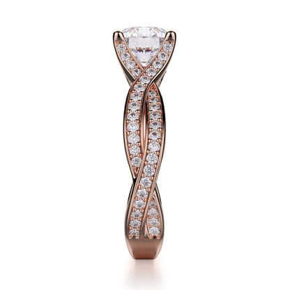 MICHAEL M 18k Rose Gold Engagement Ring R709-1-25-18R