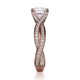 MICHAEL M 18k Rose Gold Engagement Ring R709-1-25-18R