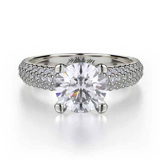 MICHAEL M 18k White Gold Engagement Ring R710-1-5-18W