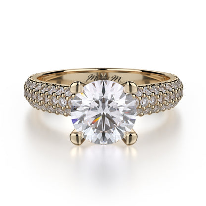 MICHAEL M 18k Yellow Gold Engagement Ring R710-1-5-18Y