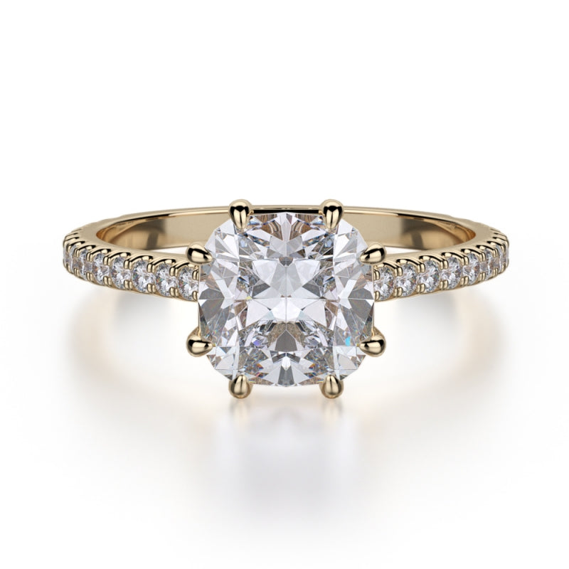 MICHAEL M 18k Yellow Gold Engagement Ring R712-1-5-18Y
