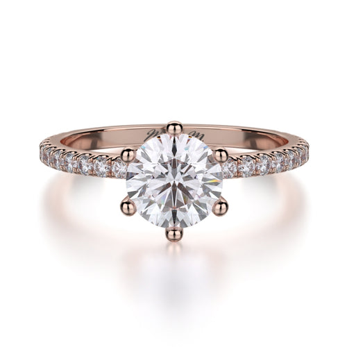 MICHAEL M 18k Rose Gold Engagement Ring R713-1-18R