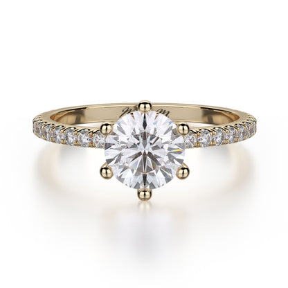 MICHAEL M 18k Yellow Gold Engagement Ring R713-1-18Y