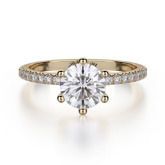 MICHAEL M 18k Yellow Gold Engagement Ring R713-1-18Y