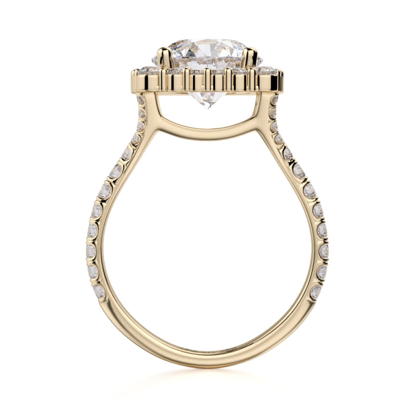 MICHAEL M 18k Yellow Gold Engagement Ring R698-2-18Y