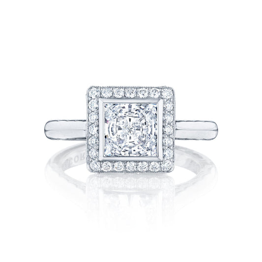 Tacori 18k White Gold Starlit Princess Diamond Engagement Ring Setting (0.29 CTW)