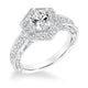 Goldman 14k White Gold 0.50ct Diamond Semi Mount Engagement Ring