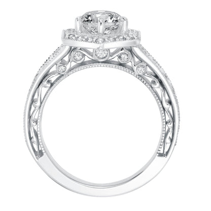 Goldman 14k White Gold 0.50ct Diamond Semi Mount Engagement Ring