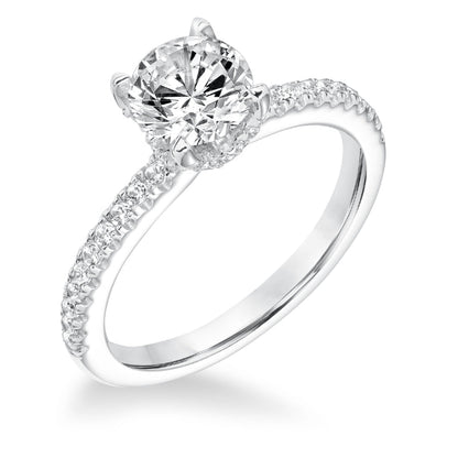Goldman 14k White Gold 0.32ct Diamond Semi-Mount Engagement Ring