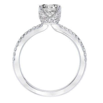 Goldman 14k White Gold 0.32ct Diamond Semi-Mount Engagement Ring
