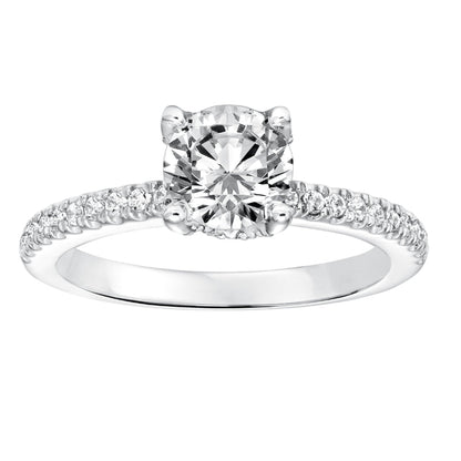 Goldman 14k White Gold 0.32ct Diamond Semi-Mount Engagement Ring