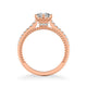 Ilena Contemporary Side Stone Rope Diamond Engagement Ring