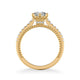 Ilena Contemporary Side Stone Rope Diamond Engagement Ring