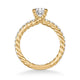 Wren Contemporary Side Stone Rope Diamond Engagement Ring