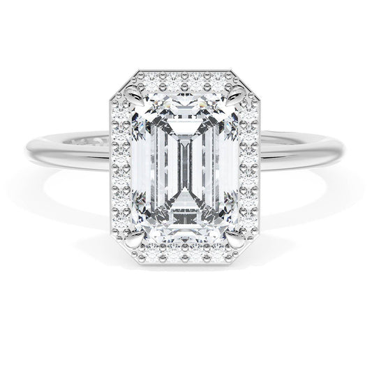 Emerald Bloom Engagement Ring