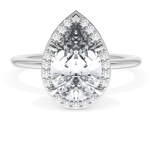 Pear Bloom Engagement Ring