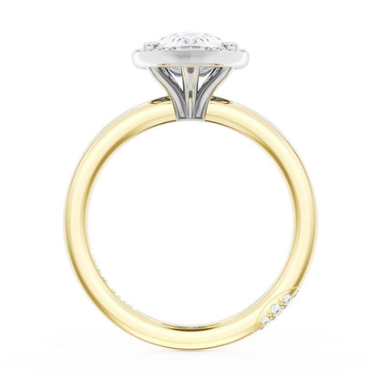 Pear Bloom Two-Tone Engagement Ring