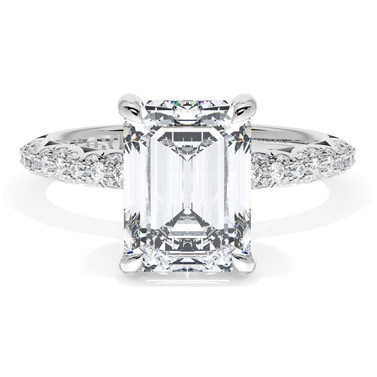 Emerald Bloom Engagement Ring