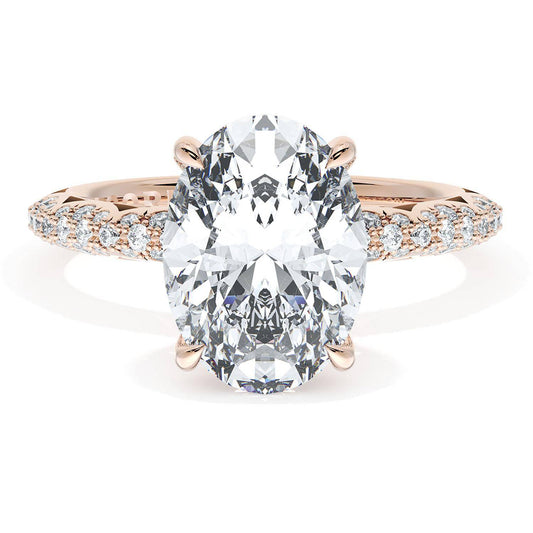 Oval Bloom Engagement Ring