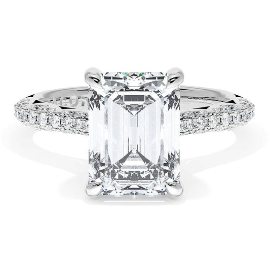 Emerald Bloom Engagement Ring