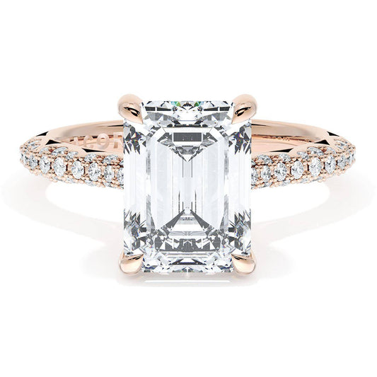 Emerald Bloom Engagement Ring