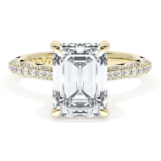 Emerald Bloom Engagement Ring