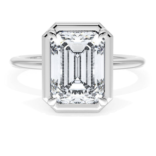 Emerald Solitaire Engagement Ring