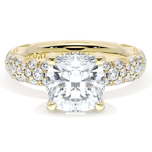 Cushion Bloom Engagement Ring