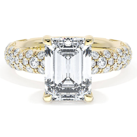 Emerald Bloom Engagement Ring