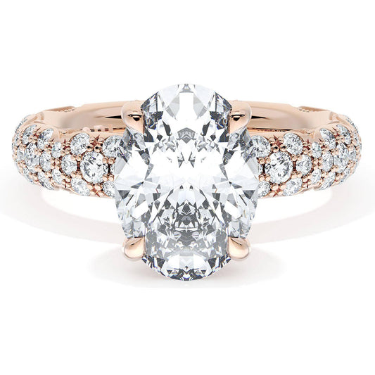 Oval Bloom Engagement Ring