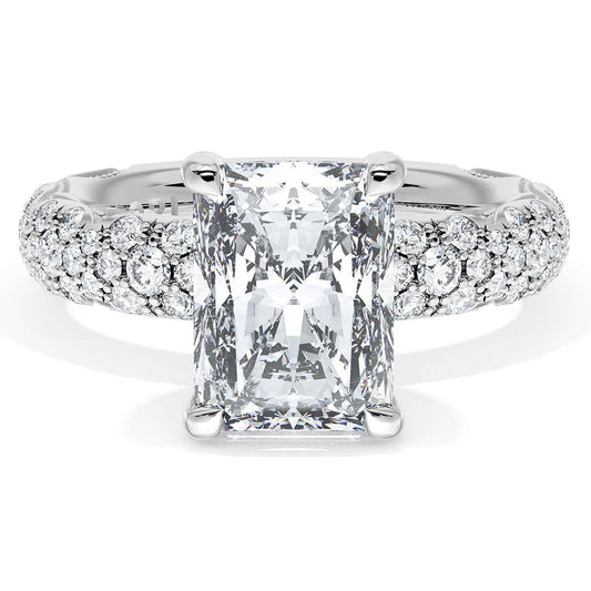 Radiant Bloom Engagement Ring