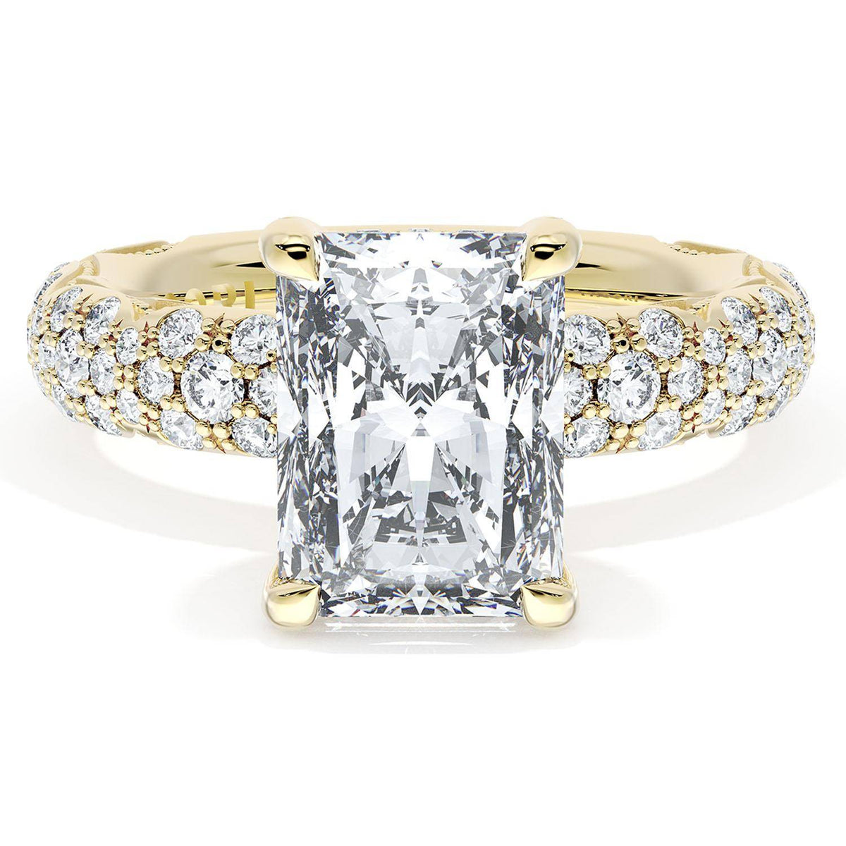 Radiant Bloom Engagement Ring