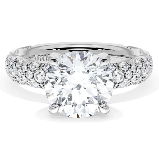 Round Bloom Engagement Ring