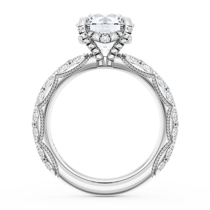 Round Bloom Engagement Ring