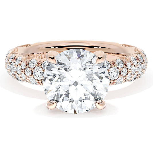 Round Bloom Engagement Ring