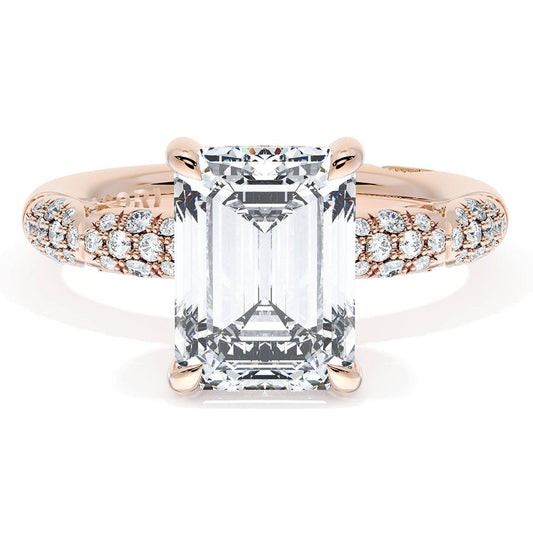 Emerald Bloom Engagement Ring