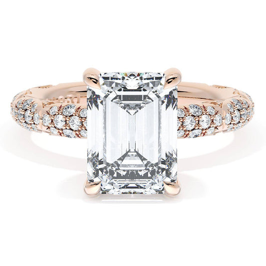 Emerald Bloom Engagement Ring