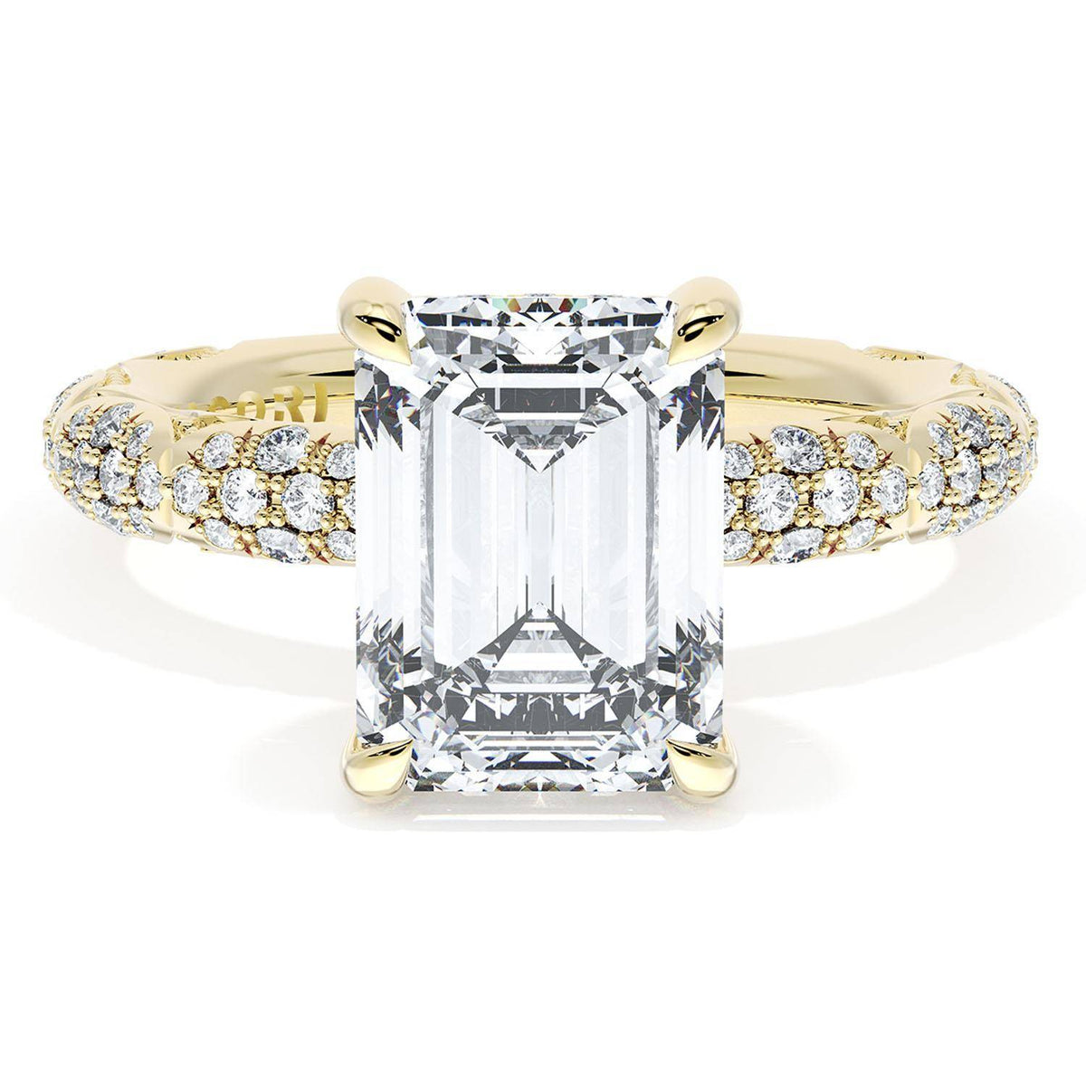 Emerald Bloom Engagement Ring