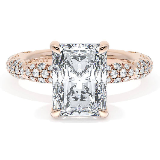 Radiant Bloom Engagement Ring