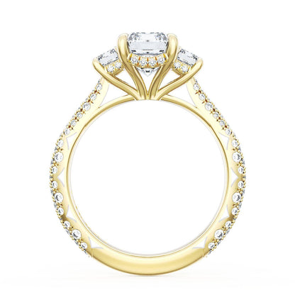 Emerald 3-Stone Engagement Ring