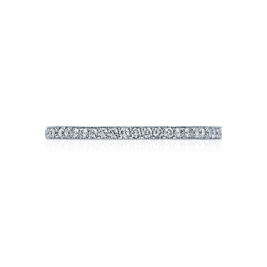 Tacori 18k White Gold Sculpted Crescent Diamond Wedding Band (0.35 CTW)