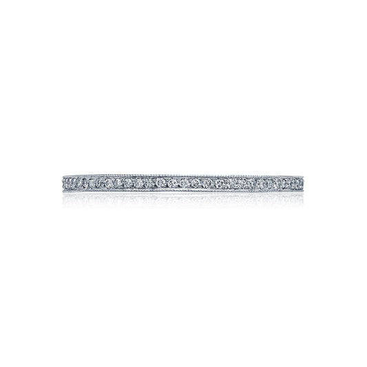 Tacori 18k White Gold Sculpted Crescent Diamond Wedding Band (0.21 CTW)