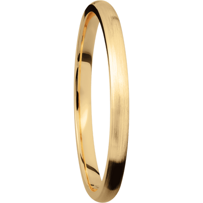 14K Yellow Gold with Satin Finish