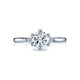 Tacori 18k White Gold Sculpted Crescent Round Diamond Engagement Ring Setting (0.07 CTW)