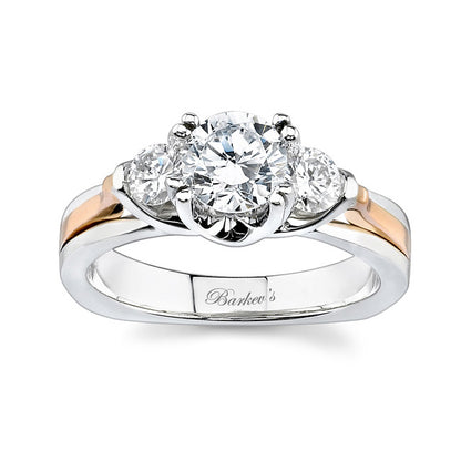 Rose gold three stone ring