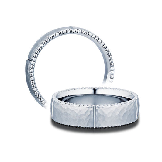 Verragio Hammered Segmented Men's Wedding Band